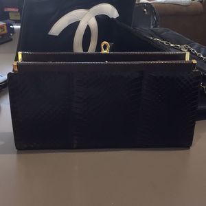 Handmade 🐍 skin clutch made in England